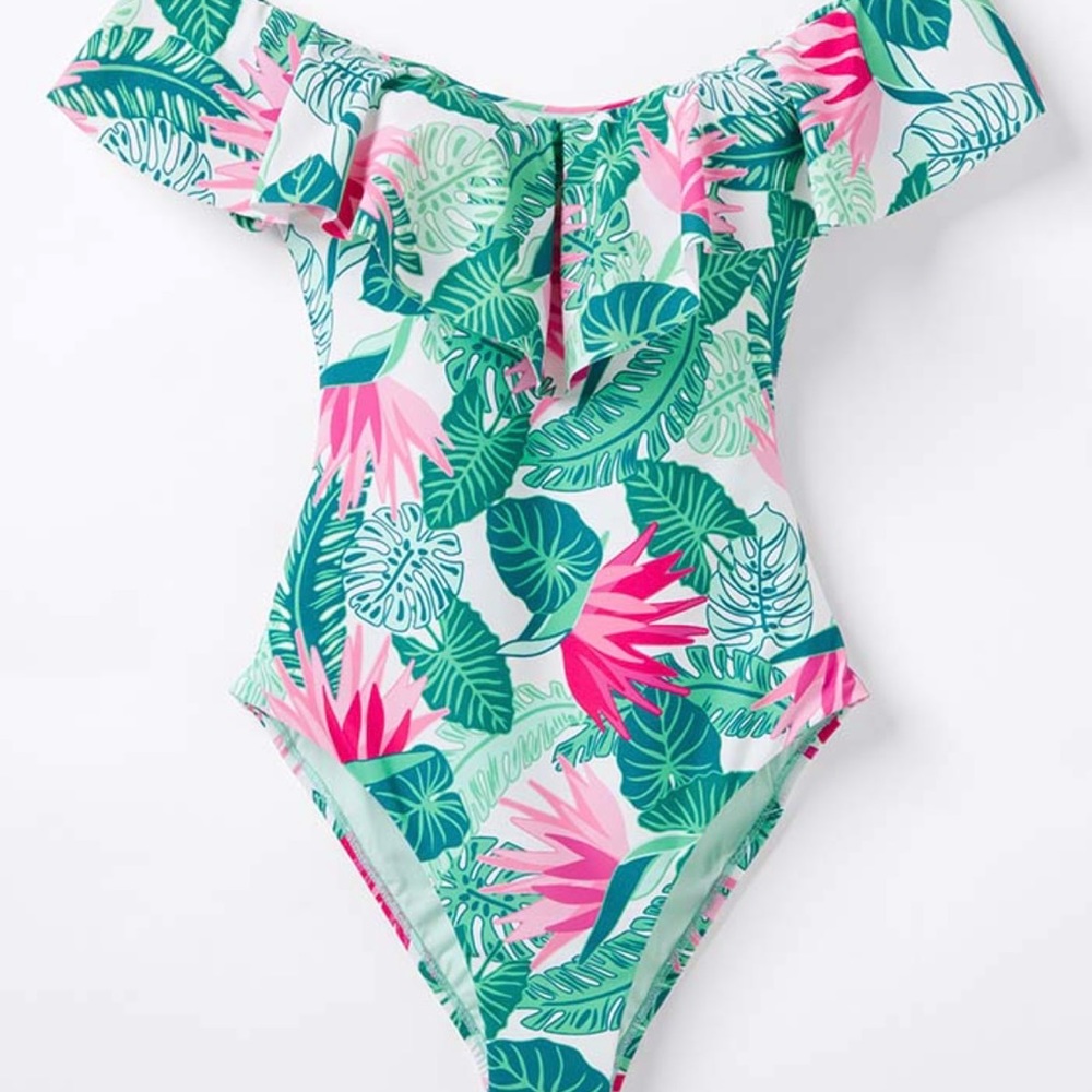 NWT Matilda Jane Palm Tree Paradise Women’s Swimsuit - Picture 7 of 7